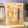 Set a candle for a cake number 0 giant, gold, with a fountain, 9.5 cm