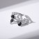 Ring "spell", black color in silver, dimensionless