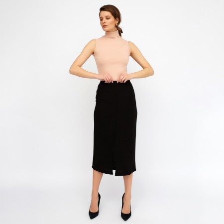 Women's skirt Minaku: Green Trend Black Black, Rr. 48