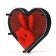 Express-sculptor "Pinart", heart 22.5 x 5.5 x 21 cm