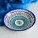 The plate of the Rishtan ceramics "Patterns", blue, deep, 20 cm