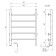 Electric towel Domoterm 109-5, 500x710 mm, left, white matte