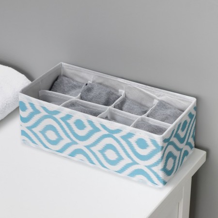 Organizer for storing linen “Laguna”, 8 cells, 27 × 20 × 10 cm, turquoise color-9