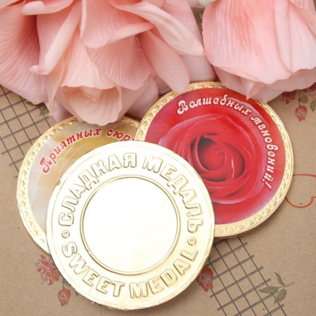 Confectionery product coins "Flowers", 24 g-1
