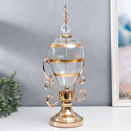 Interior metal souvenir, glass "Elegant Cup" gold 49x15x24 cm-4