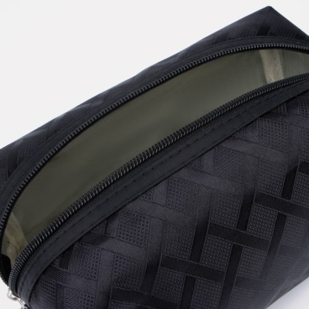 Cosmetic bag with lightning, black color-2