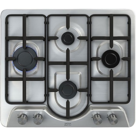 Krona Partita 60 IX, gas, 4 burners, 60 cm, silver.