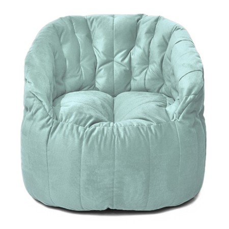 Chelsea chair, size 85x85 cm, velor fabric, green color-1