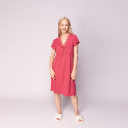 Kimberly night shirt, size S, Bordeaux color-6