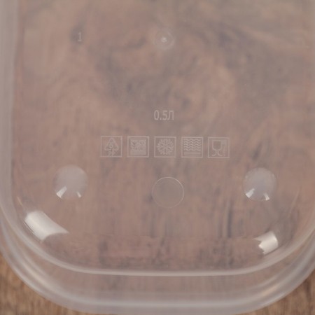 A set of food rectangular fodder containers, 3 pcs: 150 ml, 500 ml, 1.2 l, the color is turquoise-4