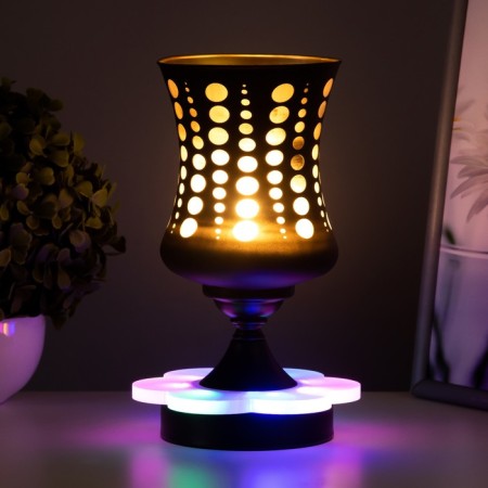 Aroma lace with backlight "Circles" GU10 35W+RGB black 11x11x23 cm-2