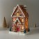 Souvenir Polystone Light "Gingerbread House in the Glaze with Gingerbread, Fir trees" 17x12x25.5 cm