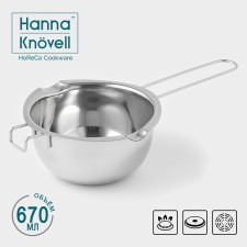 A stainless steel bowl for the Hanna Knövell water bath, 670 ml, 16 × 7 cm