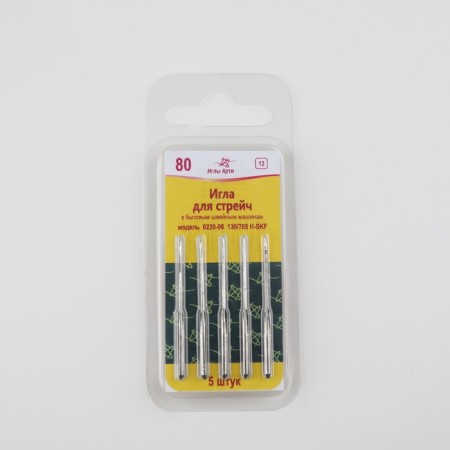Needles for household sewing machines, Streich, No. 80, 5 pcs-3