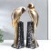 Book holders "Golden Parrots on the rock" set 2 pcs 38x9x9.5 cm