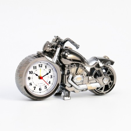 Clock - desktop an alarm clock "Retro motorcycle", discrete move, d -6.5 cm, 21 x 13 cm, aa-2