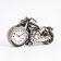 Clock - desktop an alarm clock "Retro motorcycle", discrete move, d -6.5 cm, 21 x 13 cm, aa