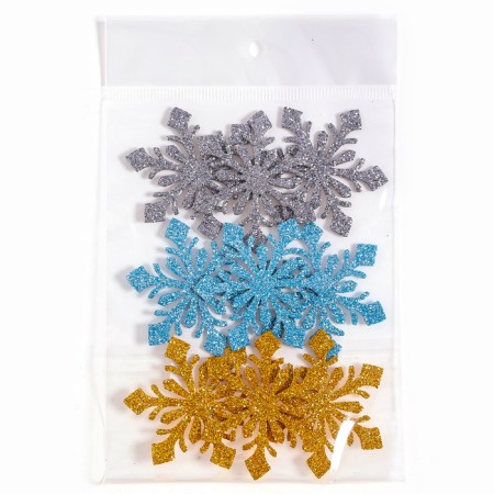 Decor "Snowflakes", set of 9 pcs., Mix color-4