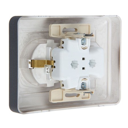 The socket "W59" Sche RS16-255-68, 16 A, double, hidden, with salary, color black velvet-1