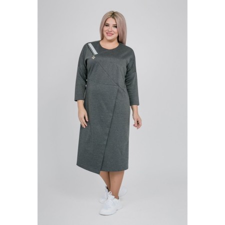 Female dress, size 58, gray color-1
