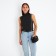 Bag Cross-Bodi with a zipper, black color