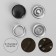 Shirt button, closed, d = 9.5 mm, black color