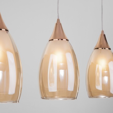Suspended lamp with glass ceiling Cosmic, 15W, E14, 62x12 cm-4