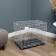 A cell for dogs and cats, a two -tier 61 x 42 x 50 cm, white