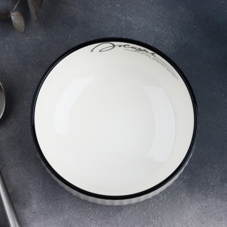 Ceramic “Life” salad bowl, 11.5 x 5.6 cm, 330 ml, white color-2