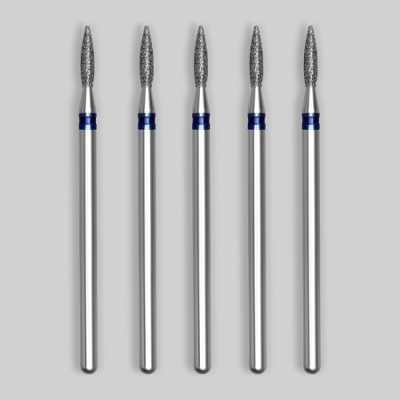 Diamond cutters for manicure "Flame", medium grain, D 2 × 8 mm, 5 pcs-1