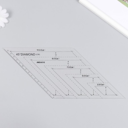Patchwark ruler plastic 45 ° "rhombus"