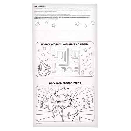 Diamond mosaic-sticker with partial filling for children "Anime"-8