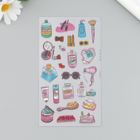 Cosmetics/Educational Process Plastic sticker MIX 9.5x17.5 cm-1