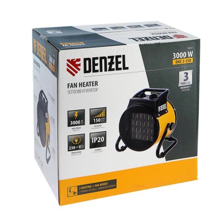 Thermal gun Denzel DHC 3-150, ceramic heater, 0.025/1.5/3 kW, 220 V-5