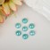Set for creativity diameter 0.9 cm "Pearls half turquoise" weight - 19 grams