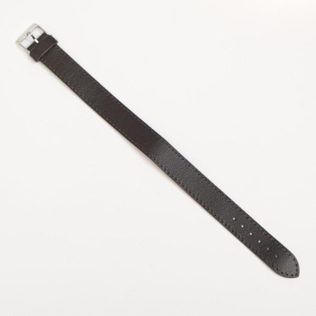 Watch strap, male, 18 mm, L-26 cm, genuine leather, brown-1