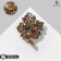 Brooch "Mine Leaf" openwork, colored in black gold