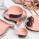 Ceramic plate "Fig", 22.5 x 26.5 cm, pink color