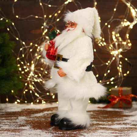 Santa Claus "in a fur white suit, with a bag" moves, 20x40 cm-1