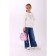 Baby backpack for girls with wings, lightning department, pink color