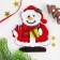 Set for creativity - Create a Christmas tree decoration from a felt "Snowman with a gift"