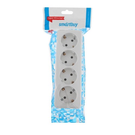 Smartbuy socket "Jupiter", 16 A, four -seater, open, with salary, white-2