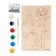 New Year's set for creativity. Wood painting "New Year's mood"