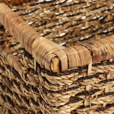 Wicker basket, 36x26x25 cm, reeds, seaweed-3