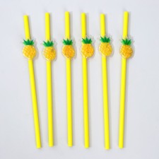 Pineapple cocktail tubes, set, 6 pcs