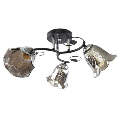 Lamp Ceiling Economy Highlight 12240/3bk+CR GR, 3x60W, E27, 24x49x49 cm, color chromium