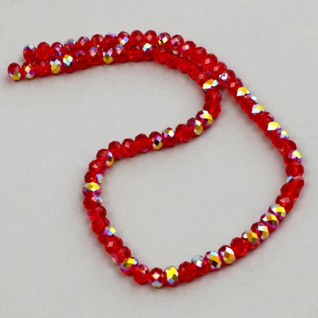 Glass beads, set 72 pcs., Size 1 pc. - 8 mm, red color-1