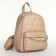Women's backpack on lightning, beige color