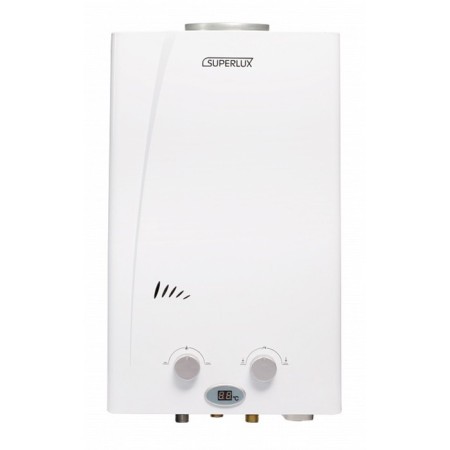 Superlux 10L CF NG water heater, flow, 19.2 kW, white