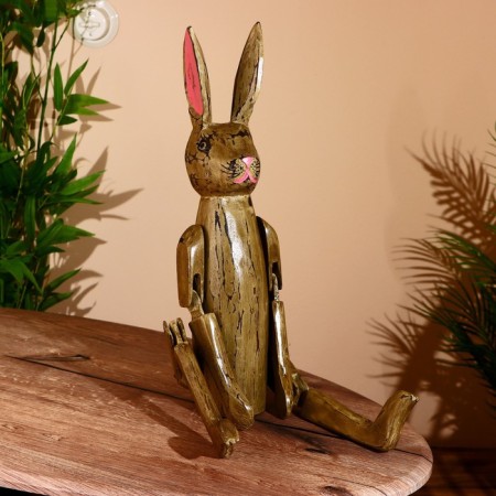 Souvenir "Hare" hanging paws, wood 70 cm-1